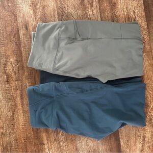 Two Avalanche Blue and green Outdoor Leggings brand new